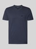 LERROS Regular Fit T-Shirt mit V-Ausschnitt Marine