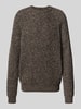 Christian Berg Men Strickpullover in melierter Optik Schoko