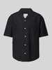 Only & Sons Relaxed Fit Freizeithemd aus Baumwoll-Leinen-Mix Modell 'CAIDEN' Black