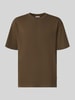 Lindbergh oversized t-shirt van puur katoen Chocoladebruin