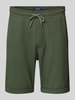 MCNEAL Regular Fit Sweatshorts mit Strukturmuster Khaki