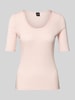 BOSS T-shirt met ronde hals, model 'Ejita' Lichtroze