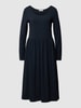 Marc O'Polo Midi-jurk met boothals Marineblauw