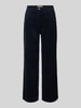 Marc O'Polo Straight fit corduroy broek met verkorte lengte Marineblauw