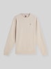 Tommy Jeans Bluza o kroju regular fit z mieszanki bawełny Beżowy