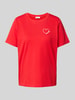 s.Oliver RED LABEL Relaxed Fit T-Shirt aus reiner Baumwolle Rot