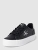 Calvin Klein Jeans Sneakersy na platformie z detalami z logo Czarny