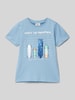 s.Oliver RED LABEL Regular Fit T-Shirt aus reiner Baumwolle Rauchblau