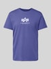 Alpha Industries T-Shirt mit Label-Print Lila
