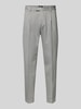 Cinque Tapered fit pantalon met persplooien, model 'SALTO' Zilver