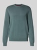 Christian Berg Men Gebreide pullover met ribboorden Metallic turquoise