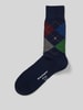 Burlington Socken mit Label-Detail Modell 'KING' Marine