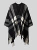 OPUS Poncho mit Fransen Modell 'Atano' Black