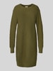 FREE/QUENT Gebreide jurk van viscosemix, model 'Saturn' Kaki