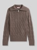 Tommy Hilfiger Relaxed Fit Troyer aus reiner Wolle Taupe