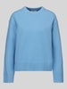 Jake*s Casual Pullover aus reiner Wolle mit Rippabschlüssen Sky