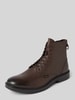 Replay Boots van leer met ritssluiting, model 'MILES' Donkerbruin