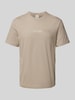 CK Calvin Klein T-Shirt mit Label-Stitching Modell 'EMBROIDERY' Khaki