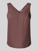 Christian Berg Woman Regular Fit Blusentop mit V-Ausschnitt Schoko