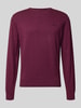 Fynch-Hatton Gebreide pullover met ronde hals Bordeaux