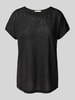 Christian Berg Woman T-Shirt mit geripptem Rundhalsausschnitt Black
