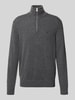 Marc O'Polo Regular Fit Troyer aus Baumwoll-Schurwoll-Mix Graphit