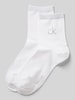 CK Calvin Klein Socken mit Label-Print im 2er-Pack Weiss