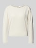 OPUS Longsleeve mit U-Boot-Ausschnitt Modell 'Siglam' Offwhite