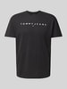 Tommy Jeans T-Shirt mit Label-Stitching Black