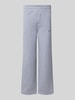 PEGADOR Loose fit sweatpants van katoenmix met labeldetail Lichtgrijs gemêleerd