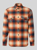 Christian Berg Men Regular Fit Hemdjacke mit Brusttaschen Orange