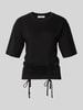 Topshop T-Shirt mit Raffungen Modell 'MALLE' Black
