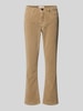 OPUS PANTS Flared fit corduroy broek in 5-pocketmodel, model 'Enja' Camel