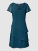 Christian Berg Cocktail Cocktailkleid mit Wasserfall-Ausschnitt Bottle meliert