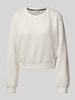 LIU JO SPORT Sweatshirt mit Strasssteinbesatz Offwhite