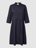 ROBE LÉGÈRE Knielange overhemdjurk met maokraag Marineblauw