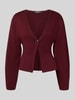 Gina Tricot Kardigan taliowany z zapięciem na guzik Bordowy