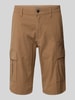 s.Oliver BLACK LABEL Relaxed Fit Cargo-Bermudas aus Baumwoll-Elasthan-Mix Mittelbraun