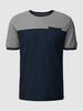 HECHTER PARIS T-shirt van katoen in 2-in-1-look Marineblauw