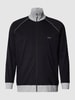 Boss Black Big&Tall PLUS SIZE Sweatjacke mit kontrastiven Details Schwarz