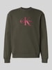 Calvin Klein Jeans Regular Fit Sweatshirt mit Logo-Print Modell 'Terry' Oliv
