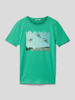 Tom Tailor T-shirt z nadrukiem ze sloganem Zielony