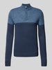 Blend Gebreide pullover met opstaande kraag Marineblauw