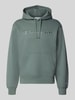 Champion Relaxed Fit Hoodie aus Baumwoll-Mix mit Label-Stitching Petrol