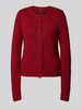 Vero Moda Regular Fit Strickjacke mit Wollanteil und Knopfleiste Modell 'NOVAH' Bordeaux