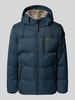 PME Legend Regular fit gewatteerd jack met viscose, model 'YET' Marineblauw