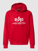 Alpha Industries Hoodie met logoprint Rood