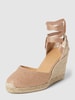 Castañer Wedges met effectgaren, model 'CARINA' Lichtroze