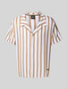 BOSS Relaxed Fit Freizeithemd mit Resortkragen Beige
