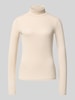 Vero Moda Slim fit turtleneck van viscosemix, model 'LAVA GLITTER' Ecru